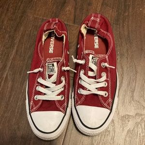 Maroon Converse tennis shoes - gently worn